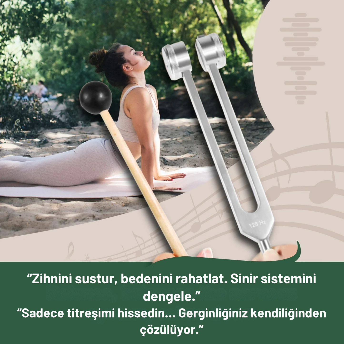 MedikalEvin™ 128Hz Sinir Sakinleştirici Titreşimli Terapi