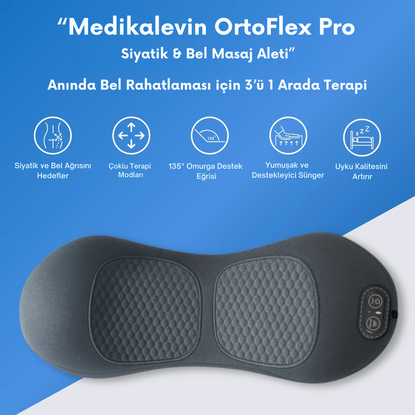 Medikalevin™ OrtoFlex Siyatik & Bel Masaj Aleti