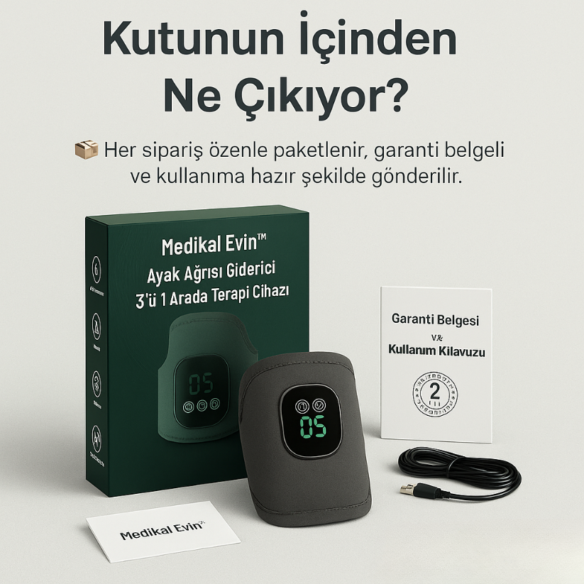 Medikal Evin™ Ayak Ağrısı Giderici 3’ü 1 Arada Terapi Cihazı ( 3 Etkili Derin Dönüşüm Mekanizması )