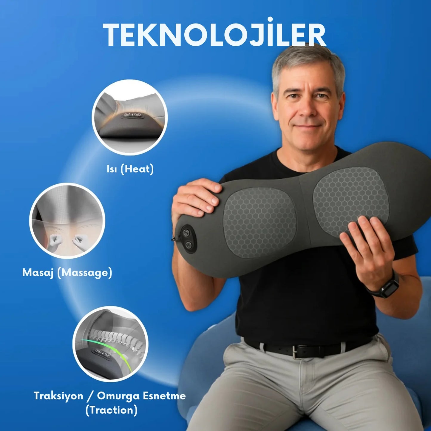 Medikalevin™ OrtoFlex Siyatik & Bel Masaj Aleti