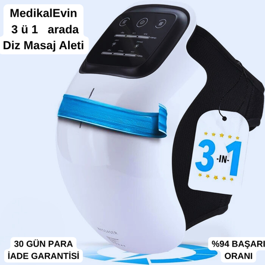 Medikalevin™ 3'ü 1 arada diz terapi cihazı - kablosuz kızılötesi, lazer ve titreşim terapisi