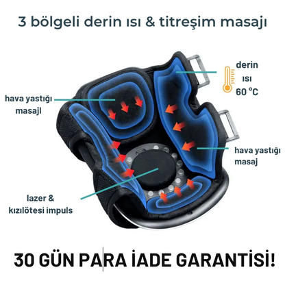 Medikalevin™ 3'ü 1 arada diz terapi cihazı - kablosuz kızılötesi, lazer ve titreşim terapisi